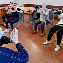 Zajęcia z fizjoterapeutką. Nie zabrakło niespodzianki